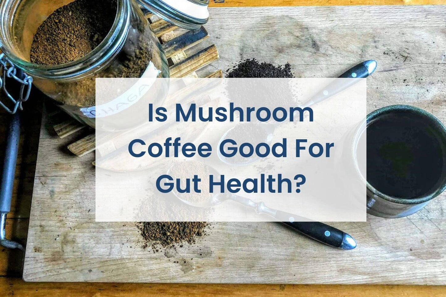 a cup of mushroom coffee for gut health