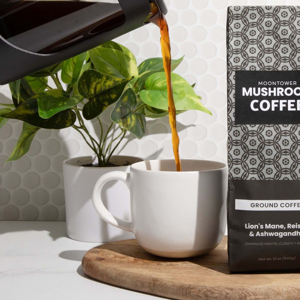 photo of moontower mushroom coffee