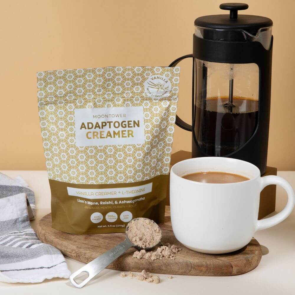
                  
                    Load image into Gallery viewer, Moontower Adaptogen Coffee Creamer with L-Theanine
                  
                